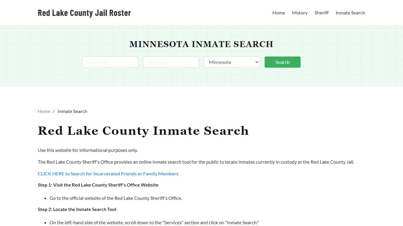 Red Lake County, MN Detainee Lookup